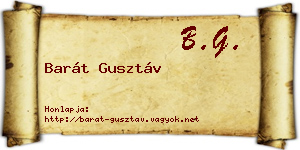 Barát Gusztáv névjegykártya