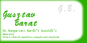 gusztav barat business card